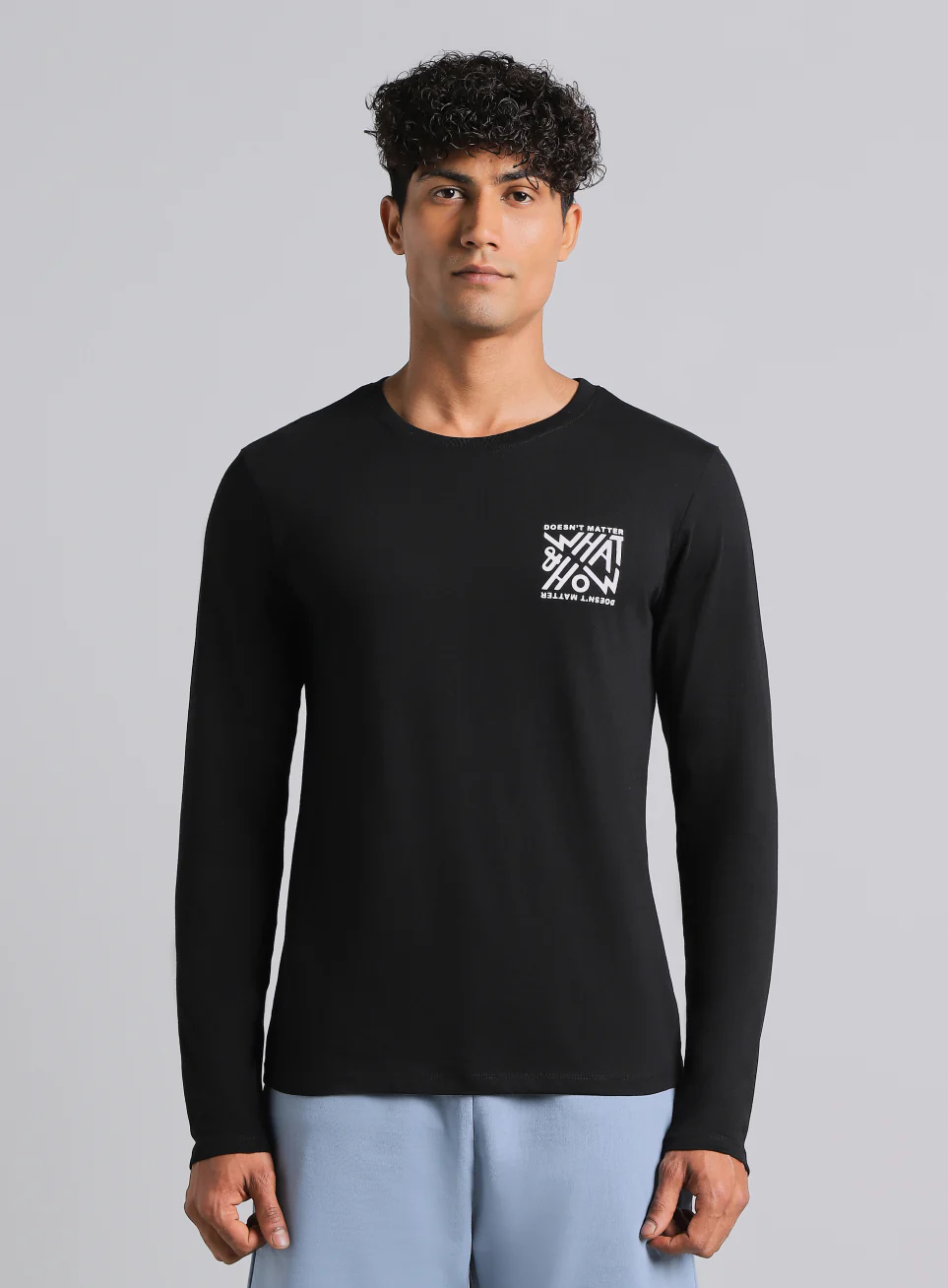 Men's Black Cult Graphic Full Sleeve T-shirt - Image 4