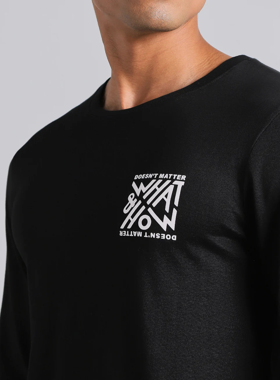 Men's Black Cult Graphic Full Sleeve T-shirt - Image 7