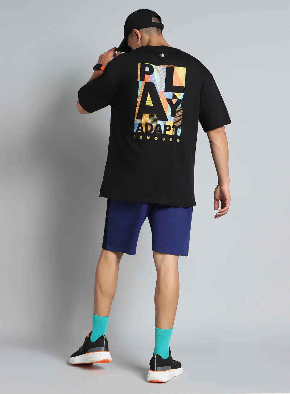 Men's Black Cult Graphic Oversized Fit T-shirt - Image 3
