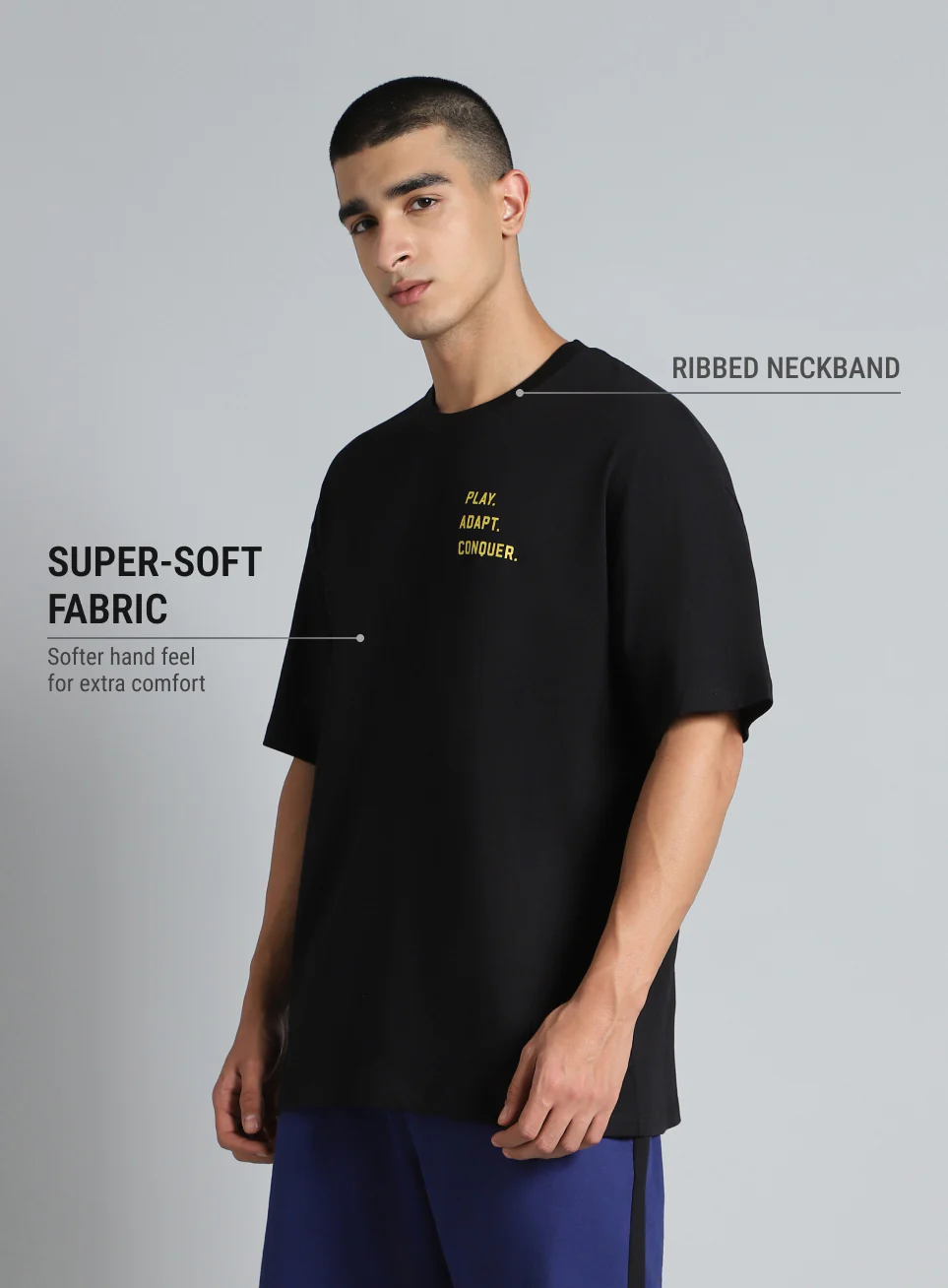 Men's Black Cult Graphic Oversized Fit T-shirt - Image 5