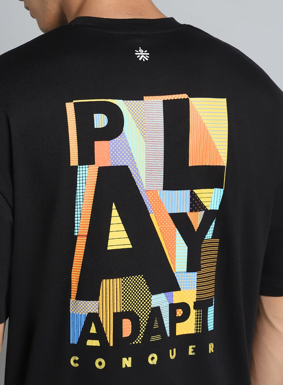 Men's Black Cult Graphic Oversized Fit T-shirt - Image 8