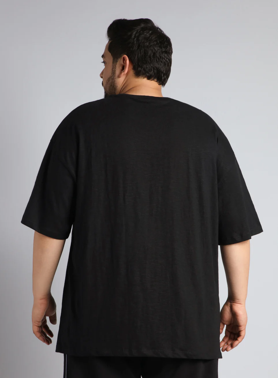Men's Black Cult Graphic Plus Size Oversized fit T-shirt - Image 6