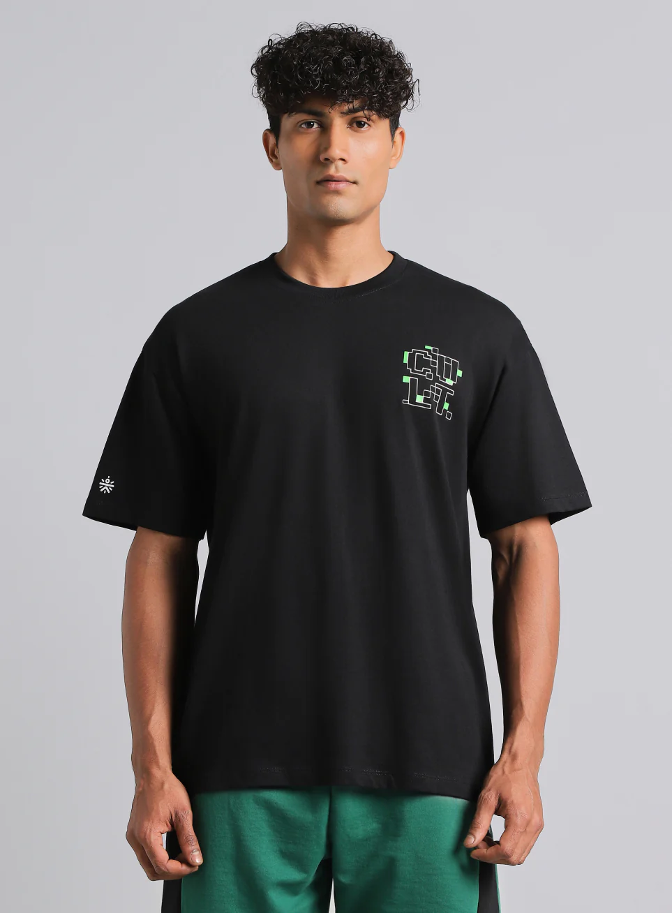 Men's Black Cult Power Play Oversized Fit T-shirt - Image 4