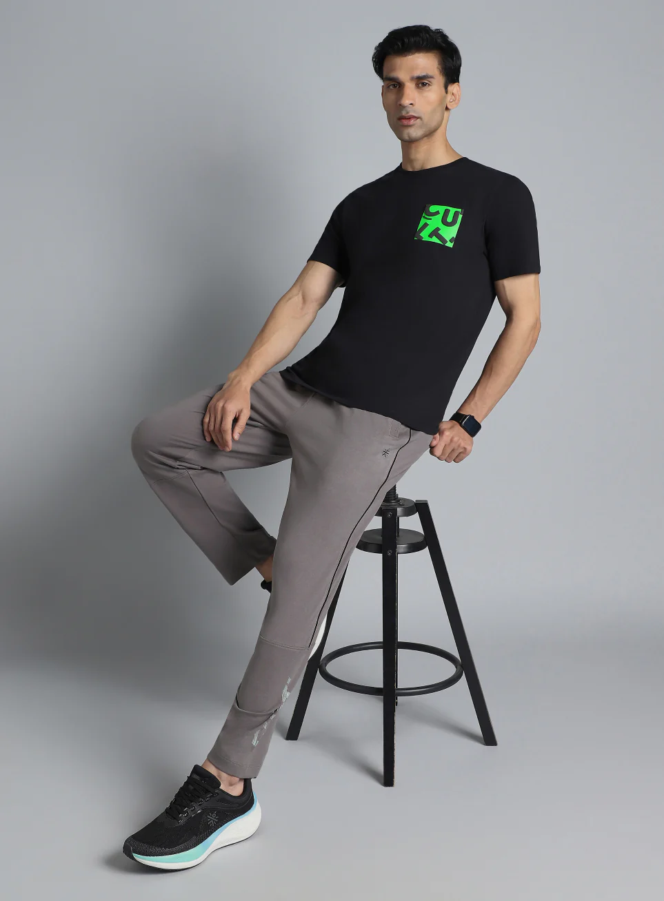 Men's Black Cult Print Graphic T-shirt - Image 3