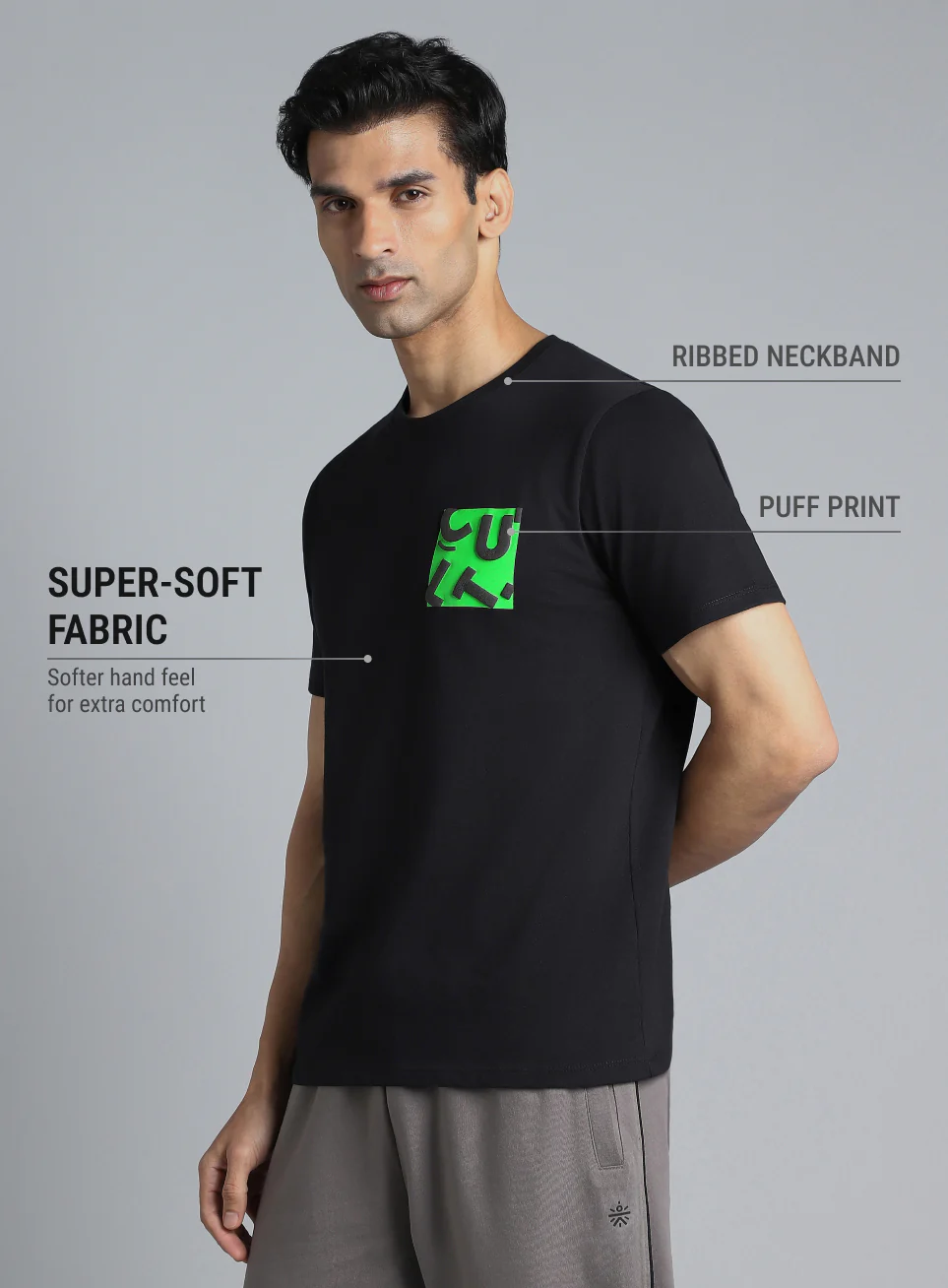 Men's Black Cult Print Graphic T-shirt - Image 5
