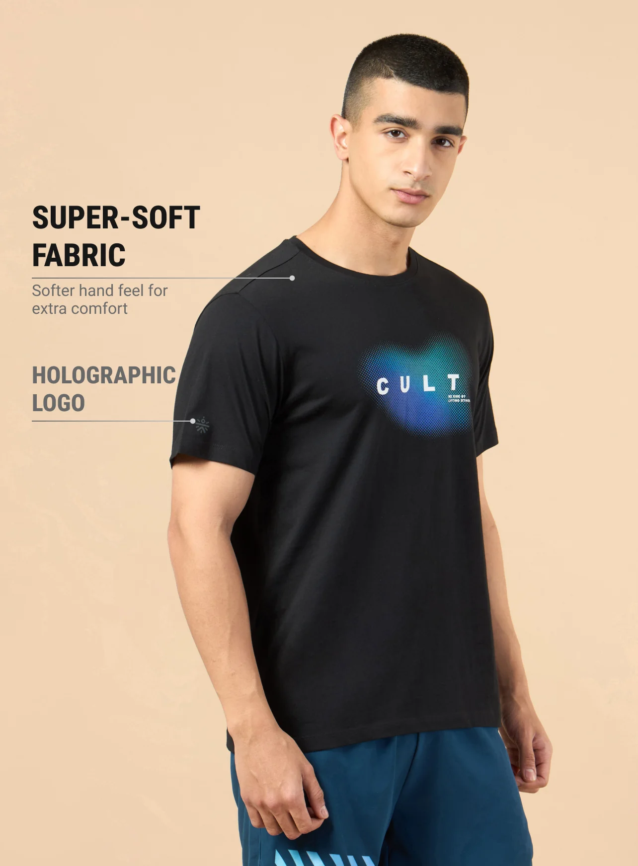 Men's Black Cult Training Graphic T-shirt - Image 5