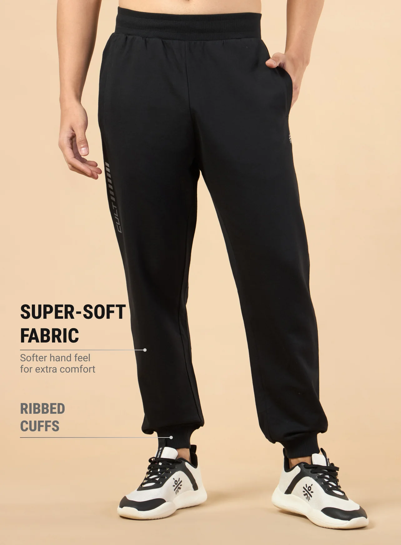 Men's Black Cult Training Joggers - Image 4