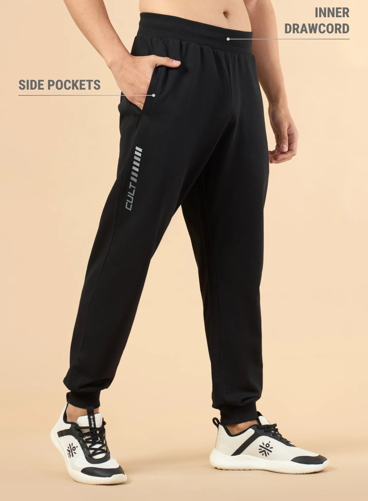 Men's Black Cult Training Joggers - Image 5