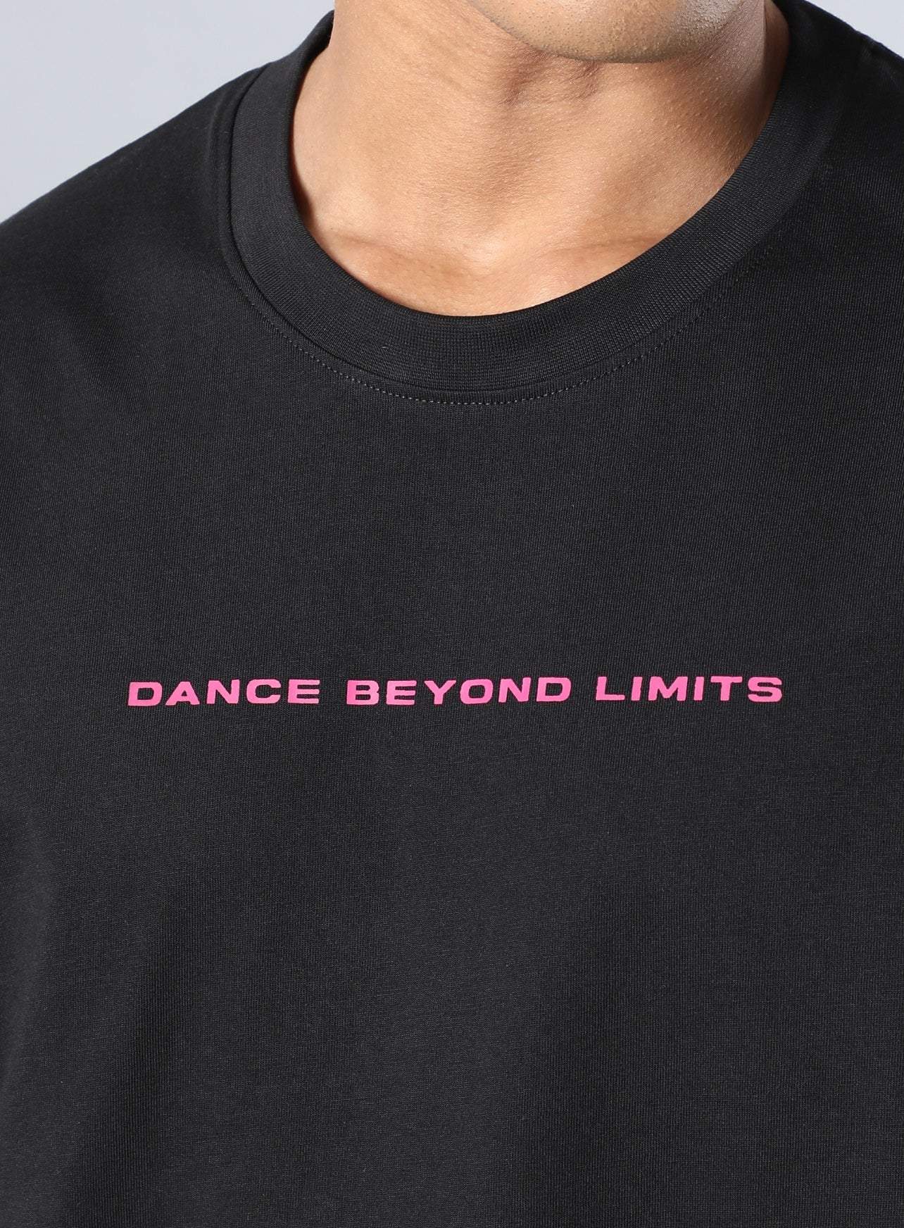 Men's Black Dance Back Print Oversized fit T-shirt - Image 7