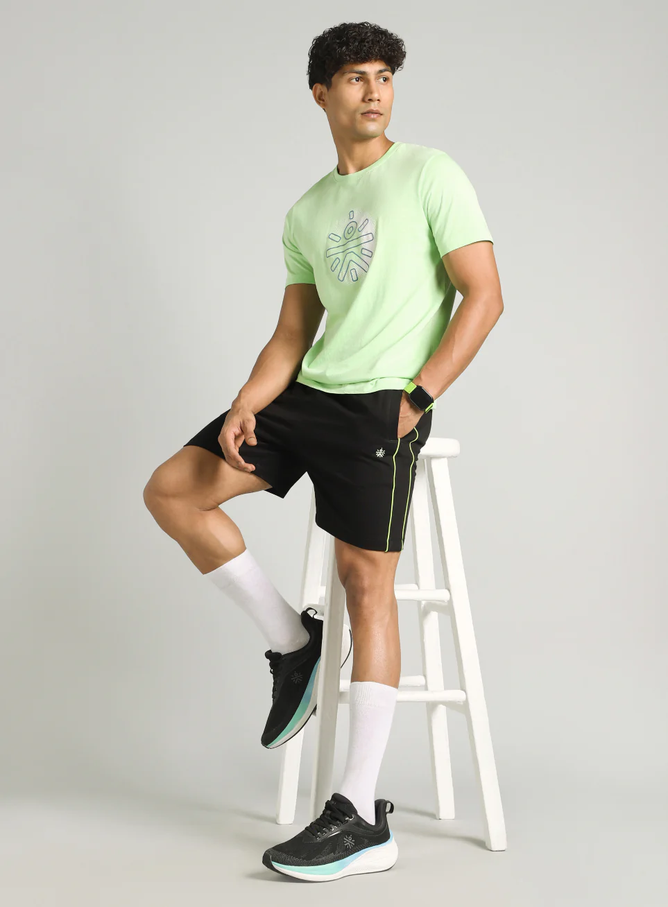Men's Black Edge Line Training Shorts - Image 3