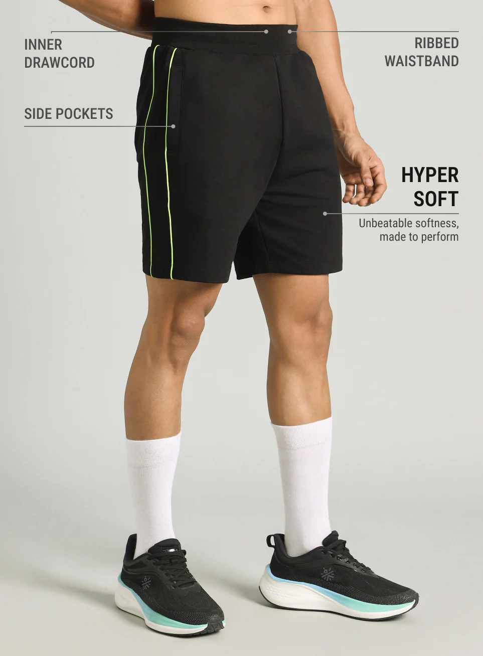 Men's Black Edge Line Training Shorts - Image 5
