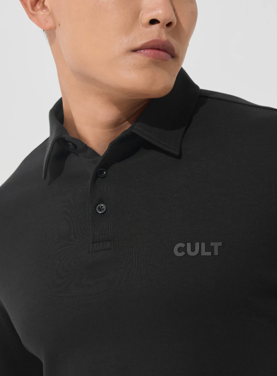 Men's Black Everyday Luxe Cotton Polo T-shirt - Image 7