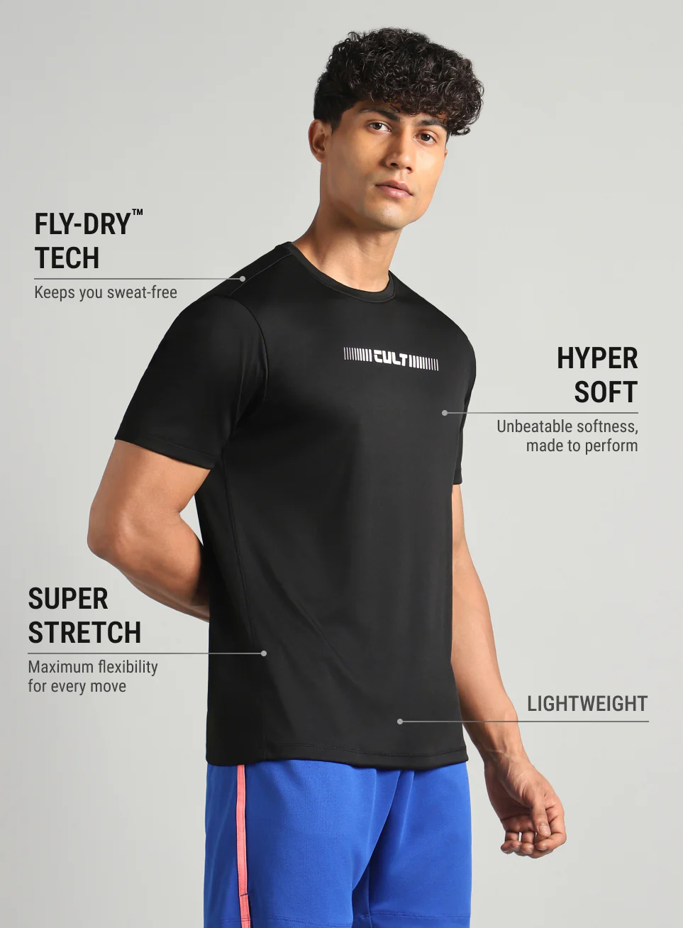 Men's Black Everyday Performance T-shirt - Image 5