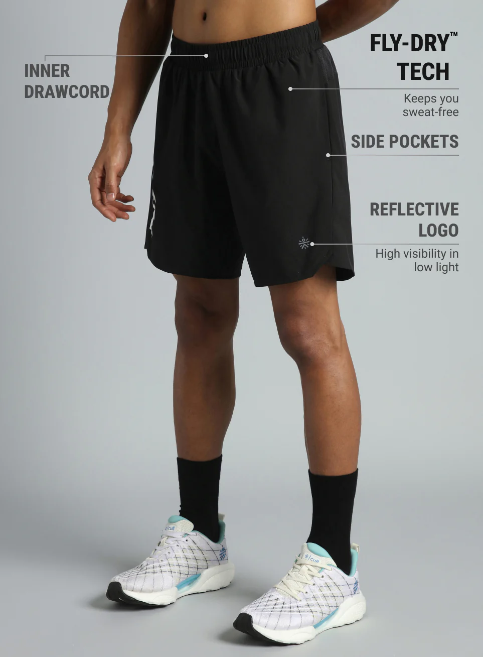 Men's Black Everyday Run Shorts - Image 5