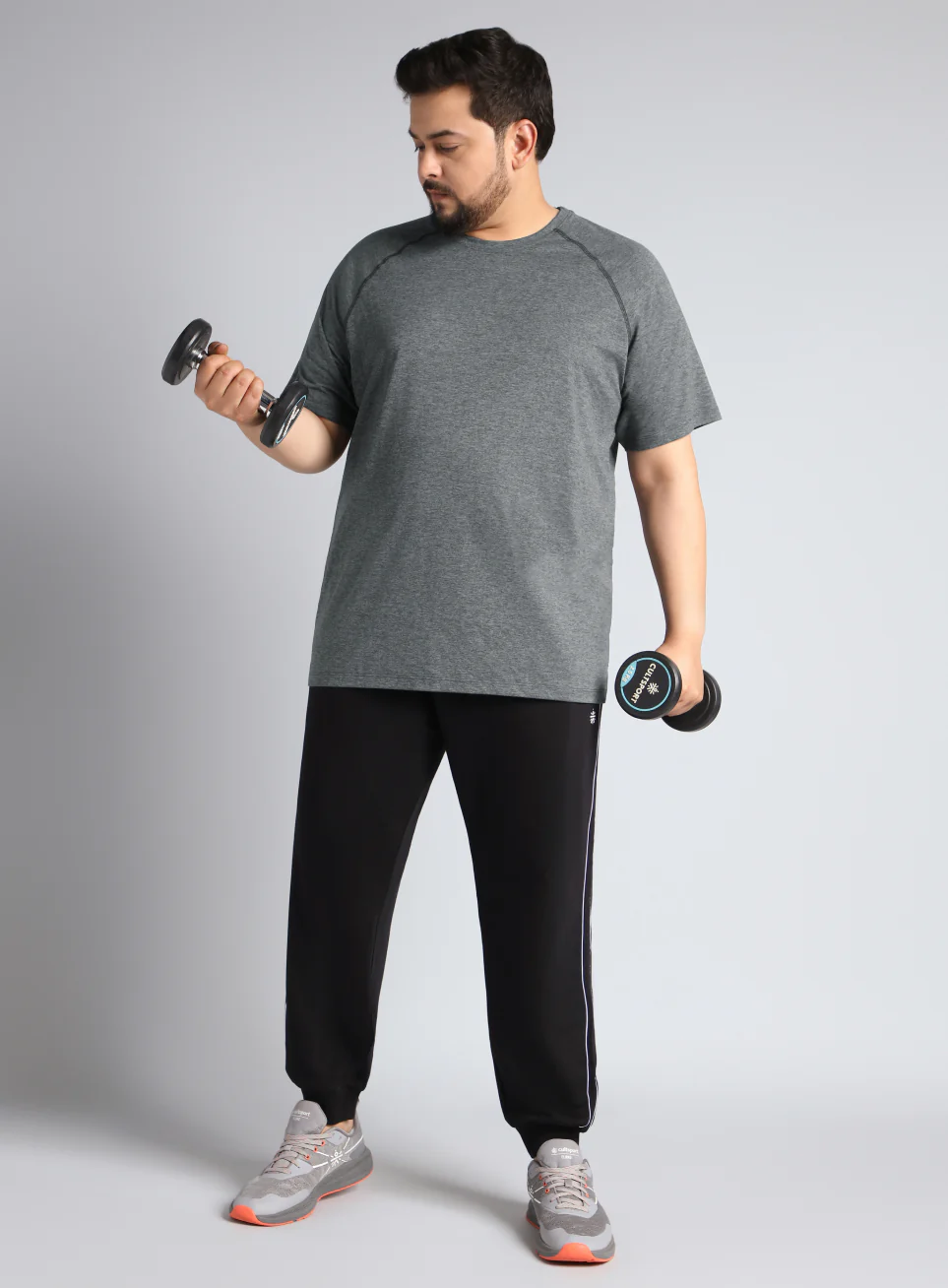 Men's Black Flex Plus Size COMFORtech Regular fit T-shirt - Image 3