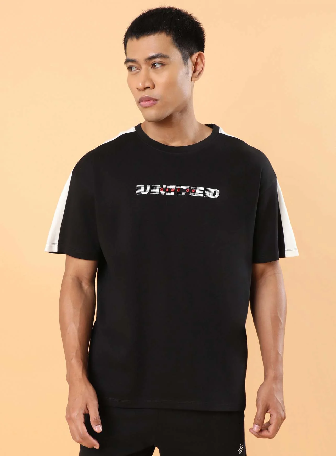 Men's Black Game On Typo Relaxed fit T-shirt - Image 4