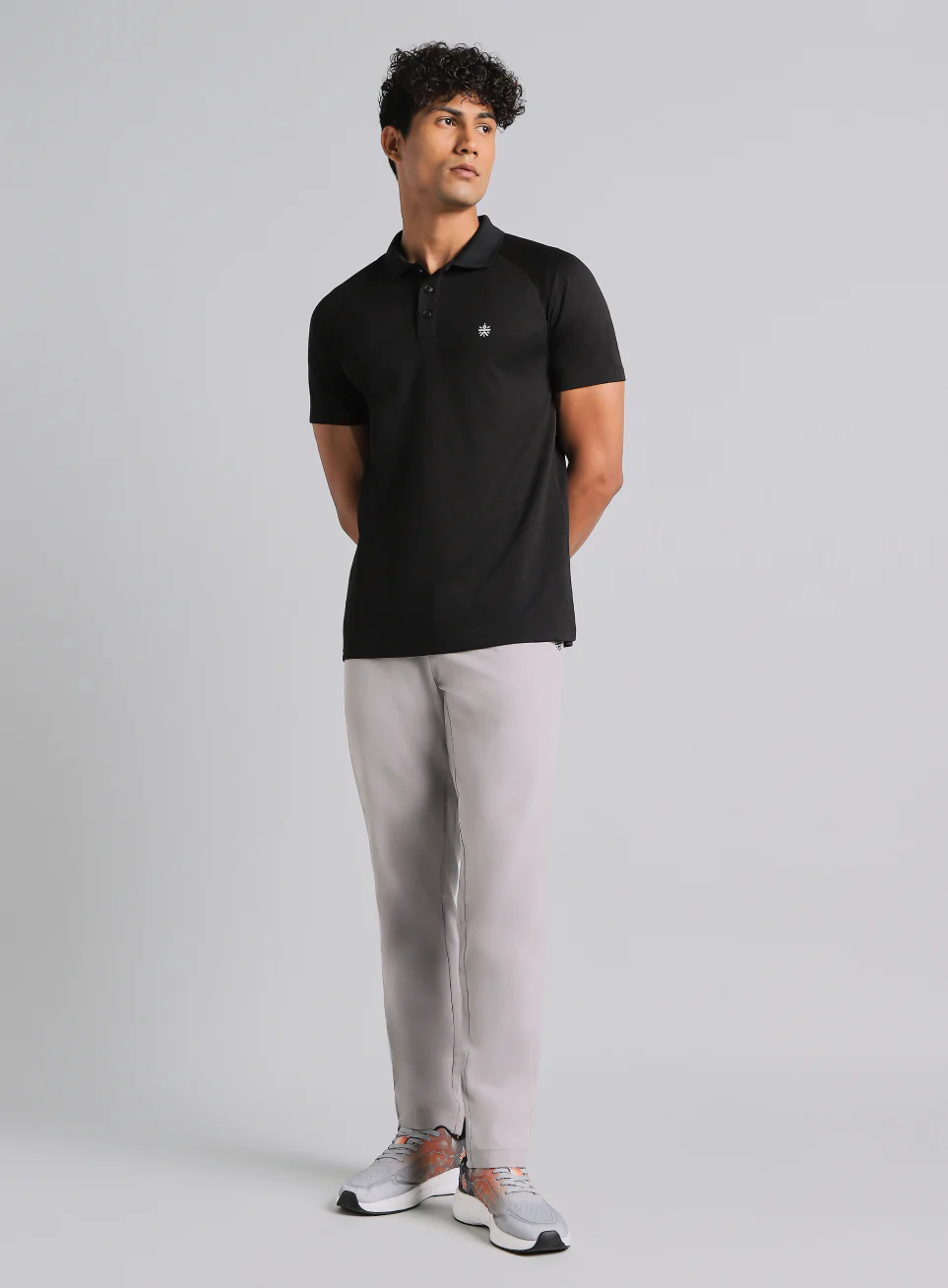 Men's Black High Energy Performance Polo T-shirt - Image 2