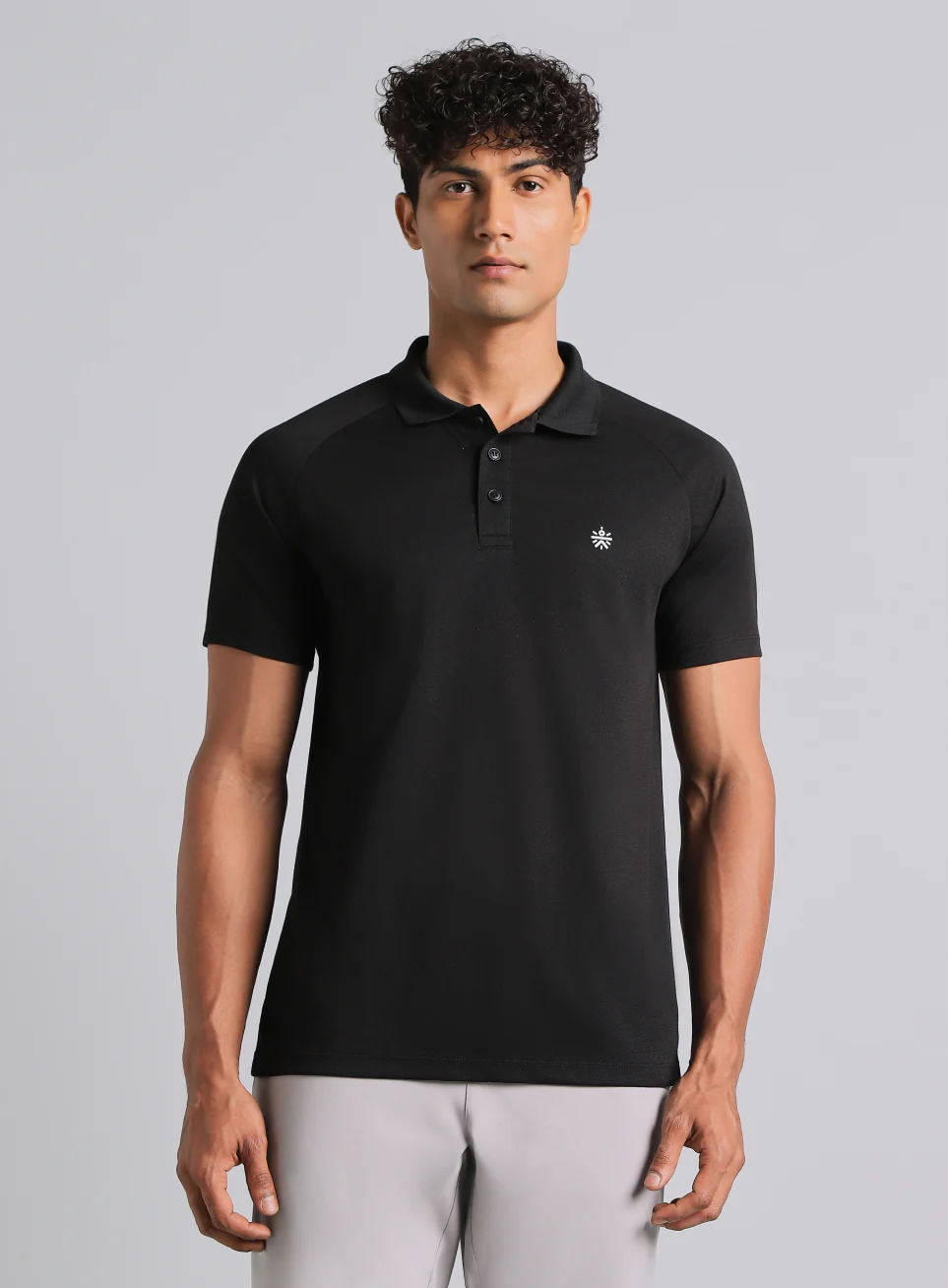 Men's Black High Energy Performance Polo T-shirt - Image 4
