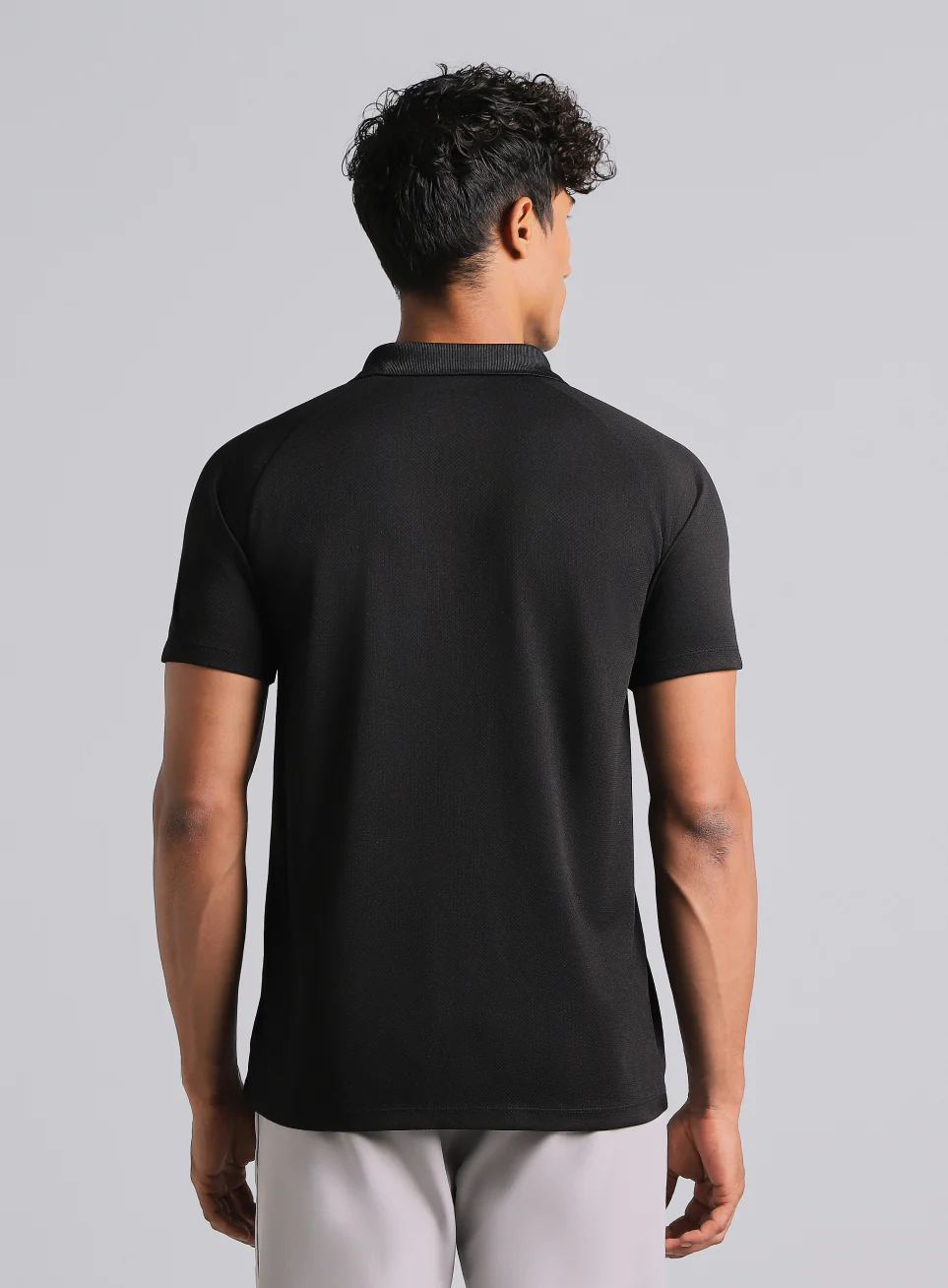 Men's Black High Energy Performance Polo T-shirt - Image 6