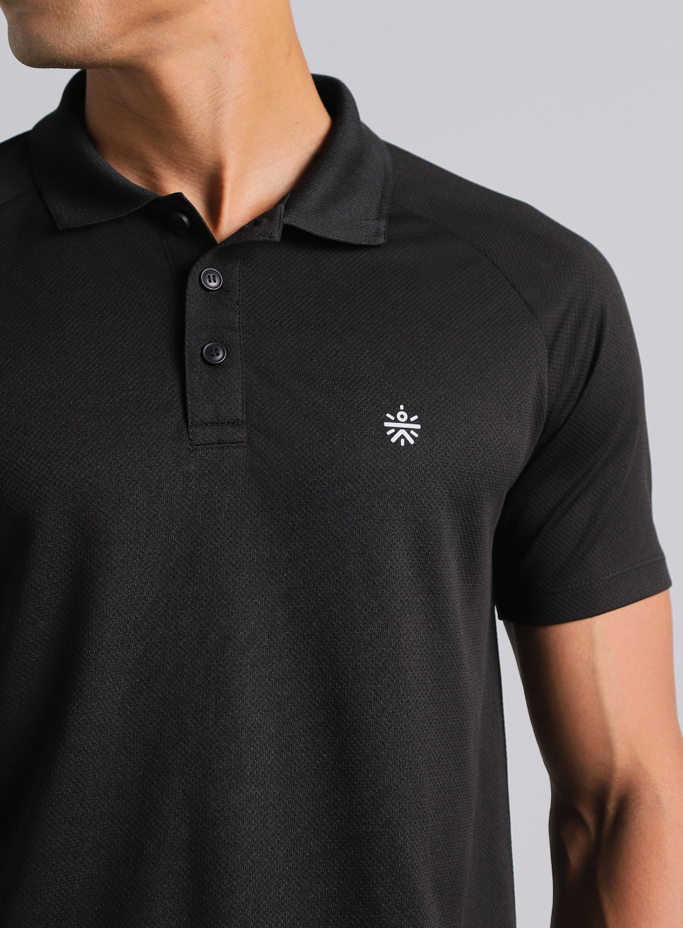 Men's Black High Energy Performance Polo T-shirt - Image 7