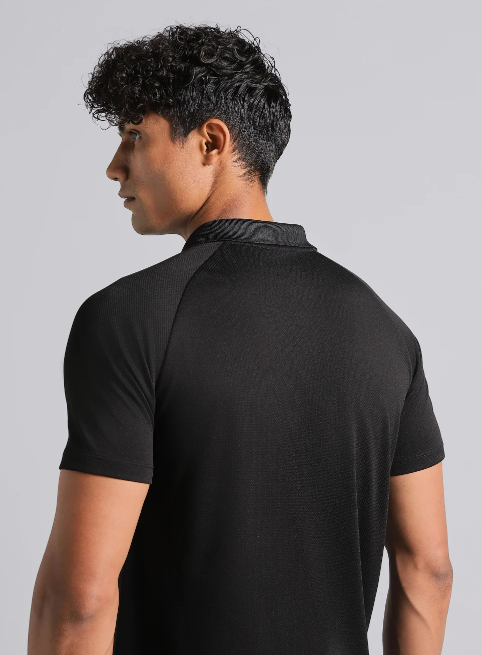 Men's Black High Energy Performance Polo T-shirt - Image 8