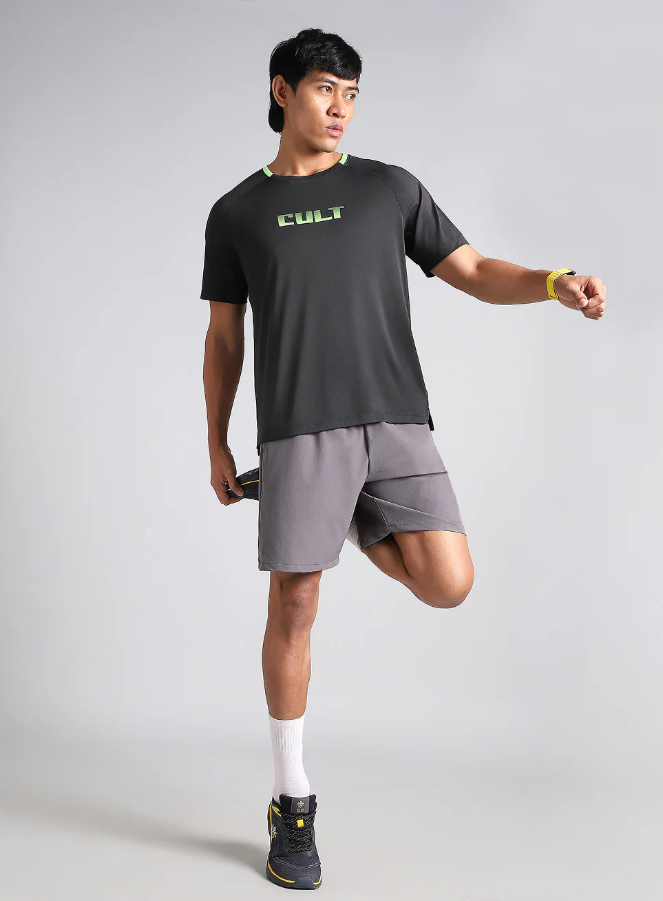 Men's Black HIIT Recycled Poly Performance T-shirt - Image 3