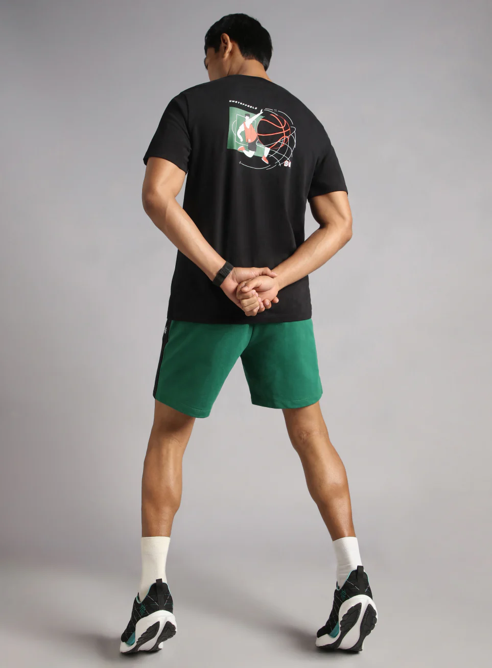 Men's Black In Action Graphic T-shirt - Image 3