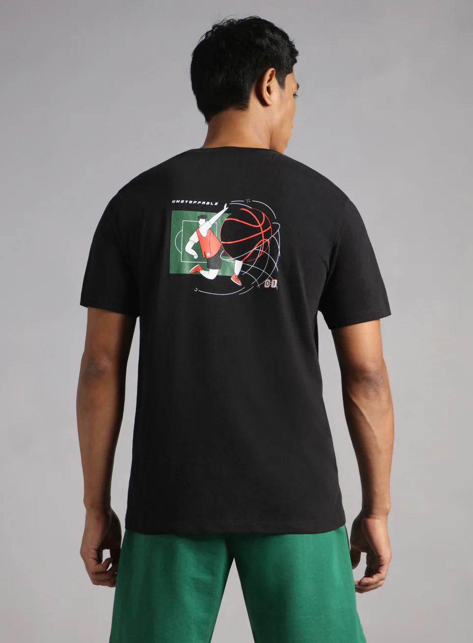 Men's Black In Action Graphic T-shirt - Image 6