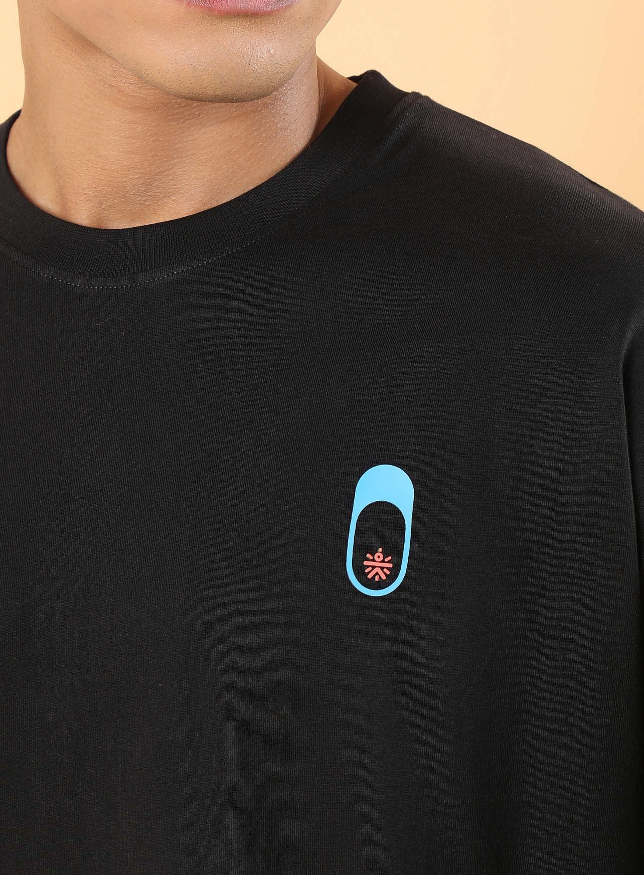 Men's Black Join the Club Oversized fit T-shirt - Image 8