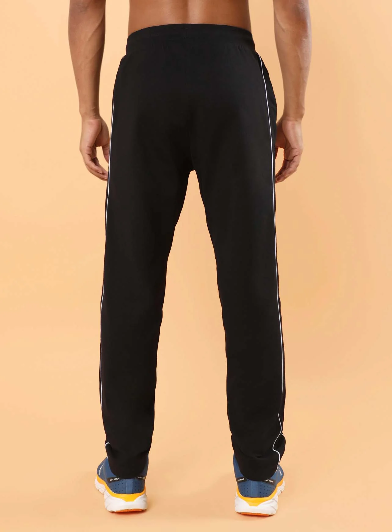 Men's Black Level Up Sports Trackpants - Image 6