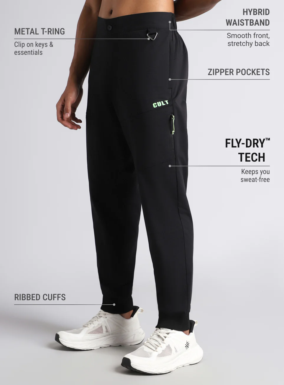 Men's Black Metro Commute Joggers - Image 5