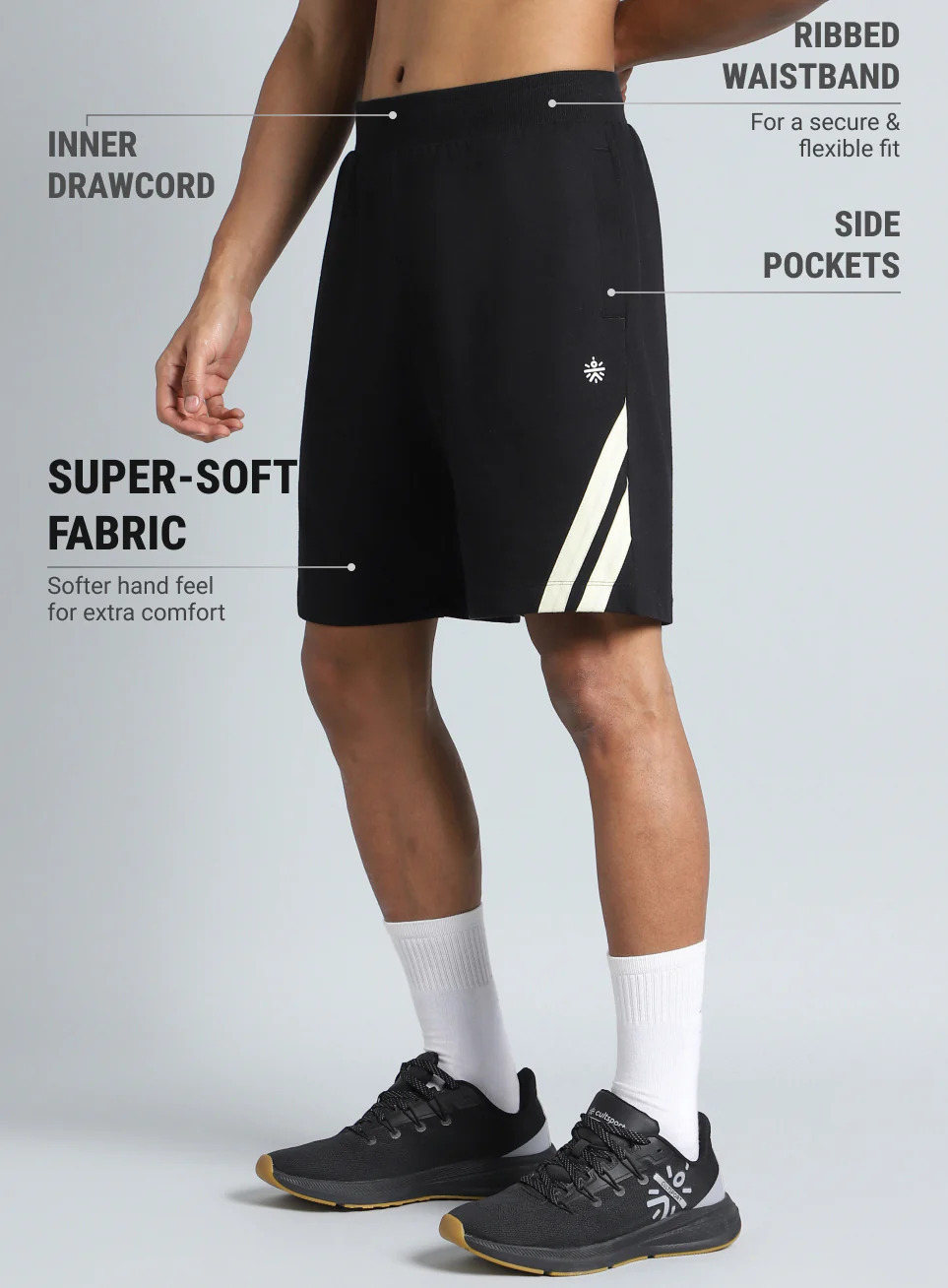 Men's Black Move Easy Shorts - Image 5