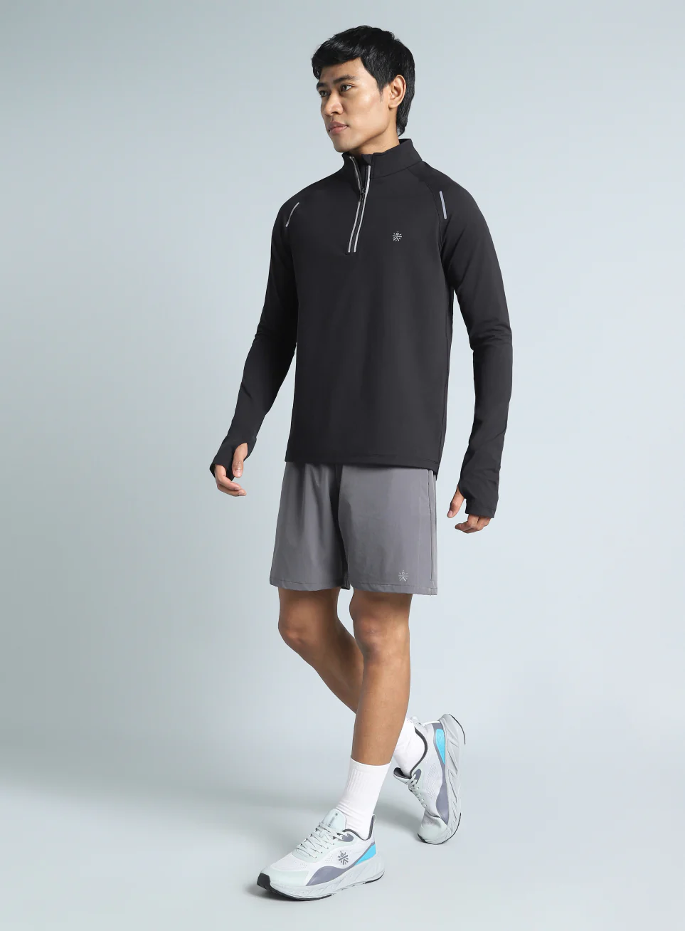 Men's Black Night Runner's Half Placket Jacket - Image 3