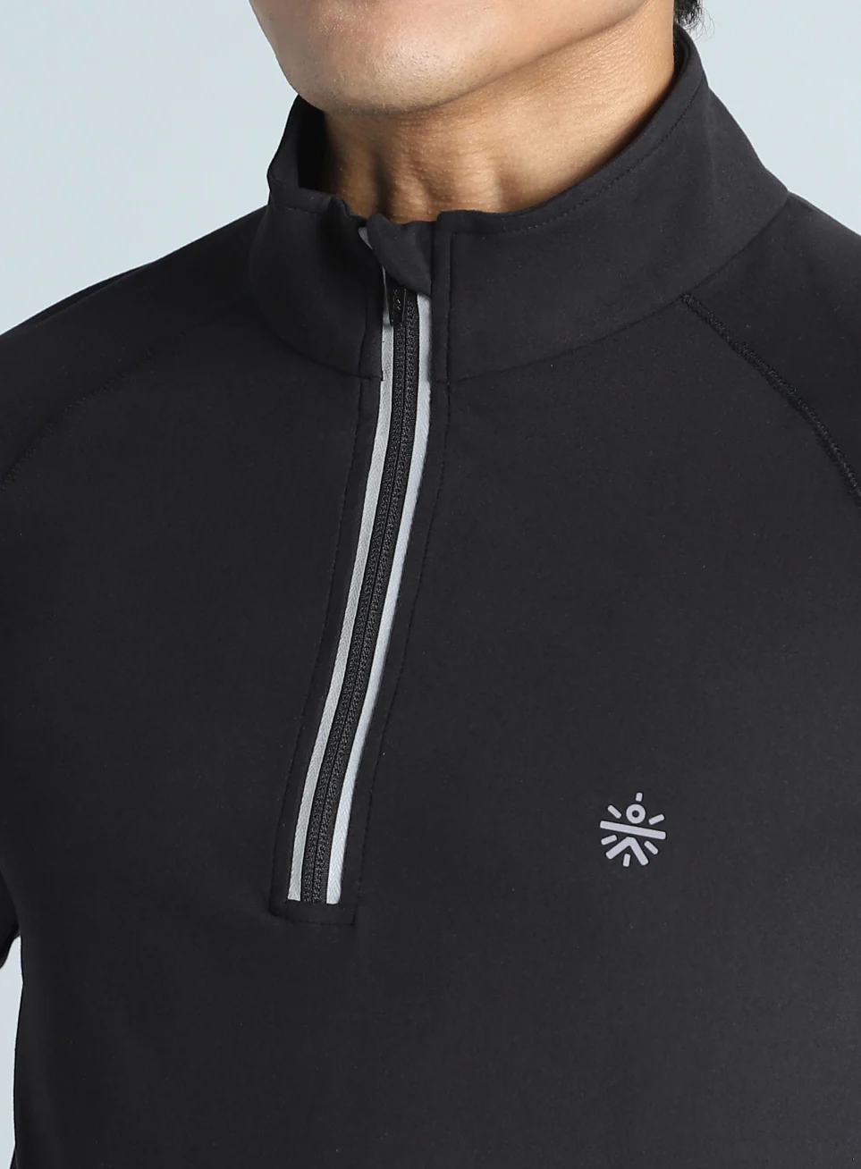Men's Black Night Runner's Half Placket Jacket - Image 7