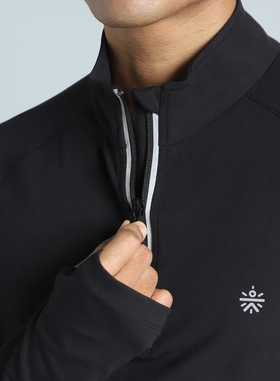 Men's Black Night Runner's Half Placket Jacket - Image 8