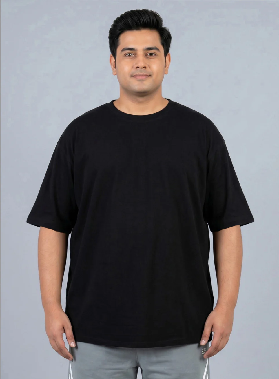 Men's Black One More Rep Graphic Plus Size Oversized Fit T-shirt - Image 4