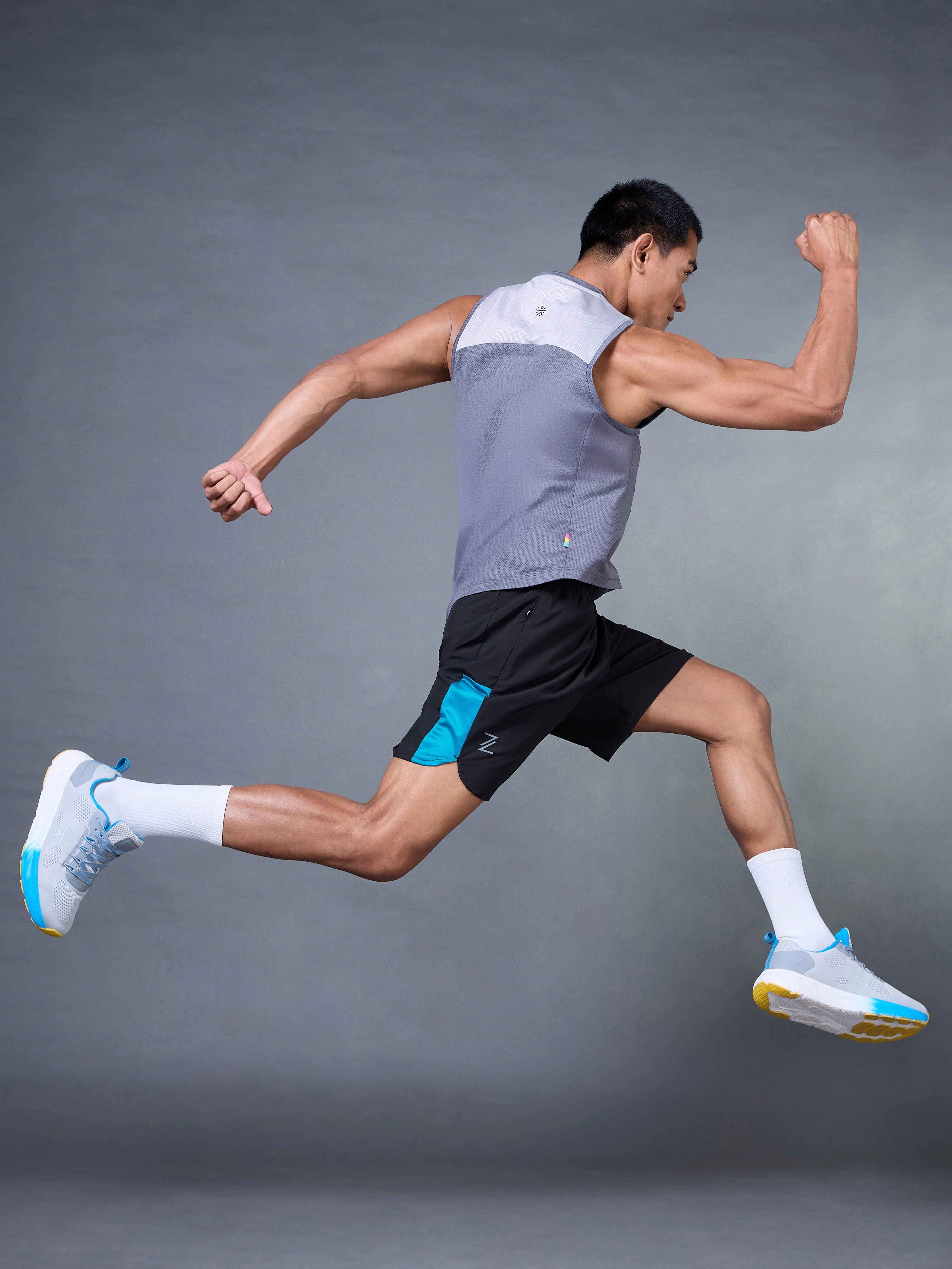 Men's Black Pace Up Runner's Shorts - Image 3