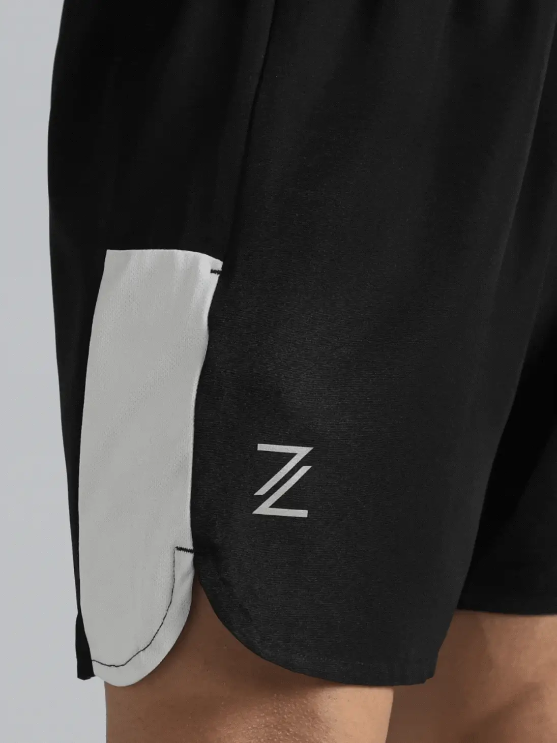 Men's Black Pace Up Runner's Shorts - Image 10