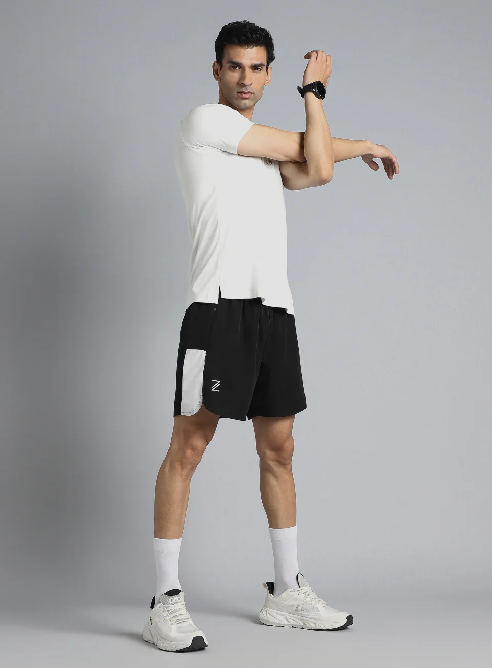 Men's Black Pace Up Runner's Shorts - Image 3