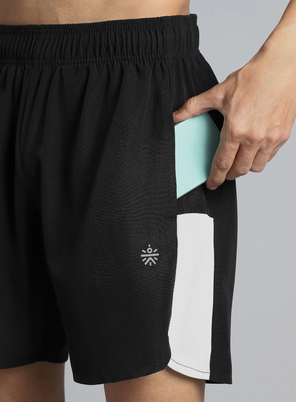 Men's Black Pace Up Runner's Shorts - Image 7