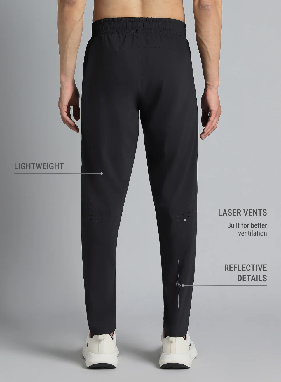 Men's Black Pacer Running Trackpants - Image 6