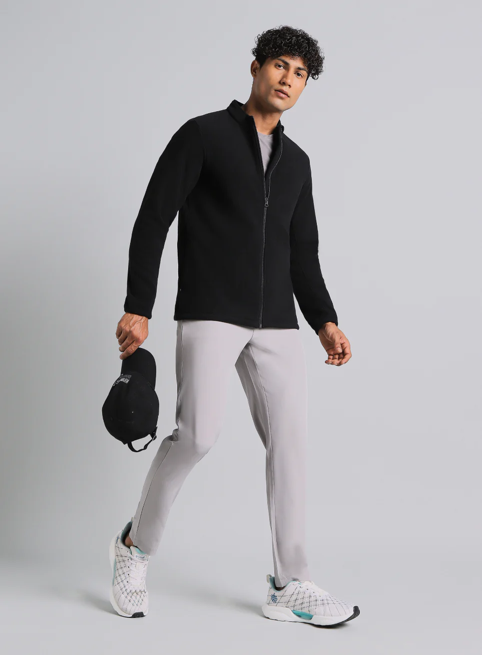 Men's Black Performance Pro Training Fleece Jacket - Image 3