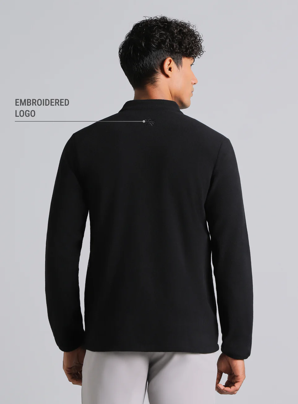 Men's Black Performance Pro Training Fleece Jacket - Image 6