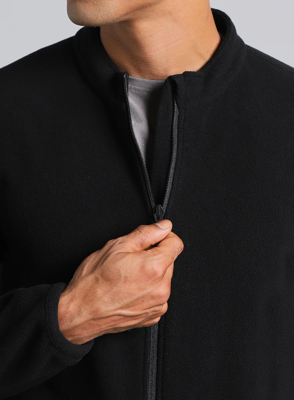 Men's Black Performance Pro Training Fleece Jacket - Image 8