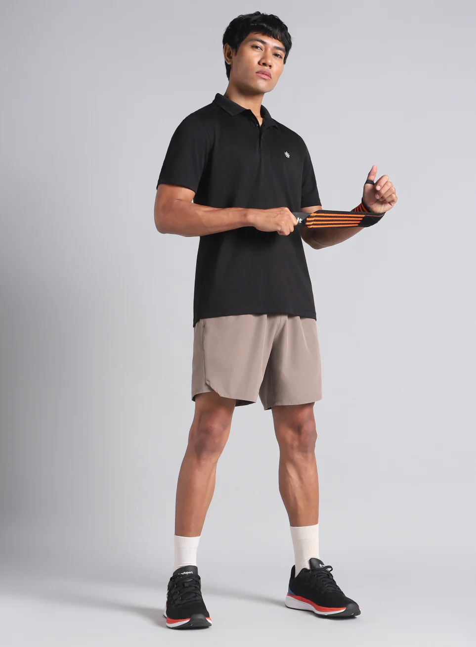 Men's Black Performance Sculpted Polo T-shirt - Image 2