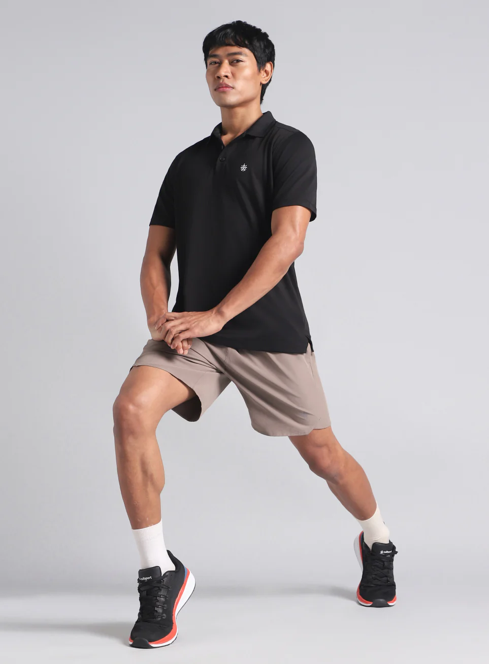 Men's Black Performance Sculpted Polo T-shirt - Image 3