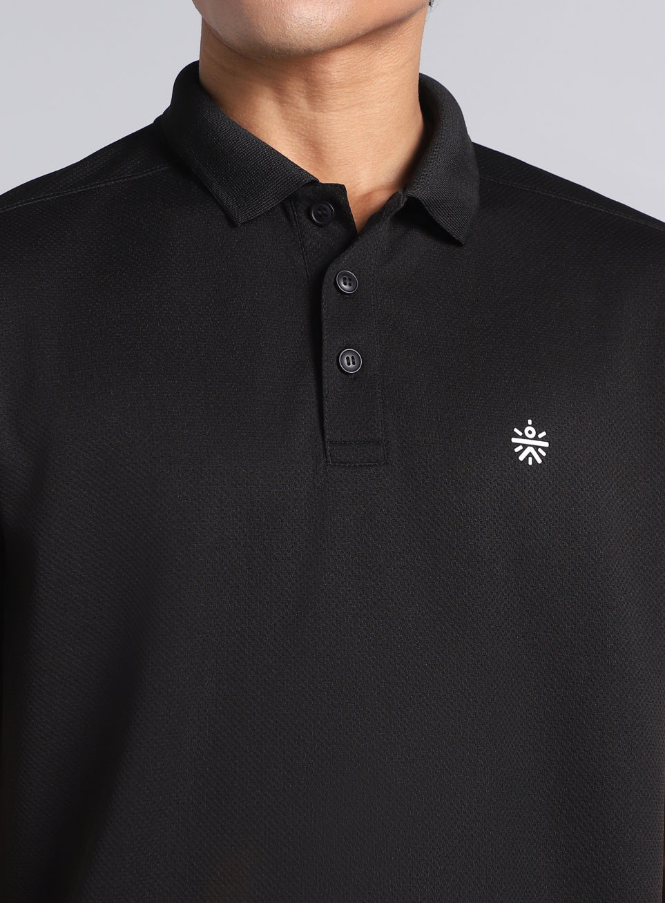 Men's Black Performance Sculpted Polo T-shirt - Image 7