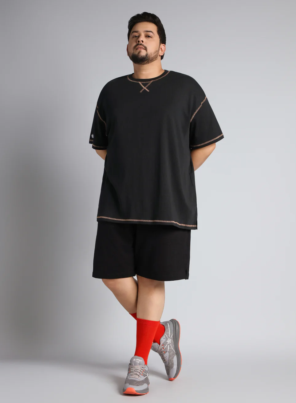 Men's Black Play Day Plus Size Oversized fit T-shirt - Image 2