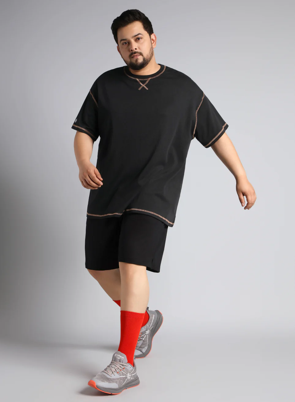 Men's Black Play Day Plus Size Oversized fit T-shirt - Image 3