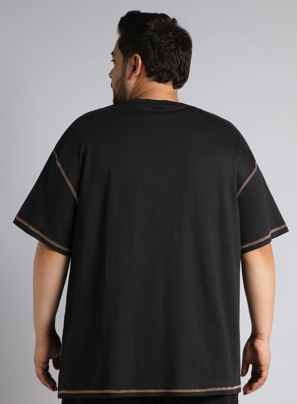 Men's Black Play Day Plus Size Oversized fit T-shirt - Image 6